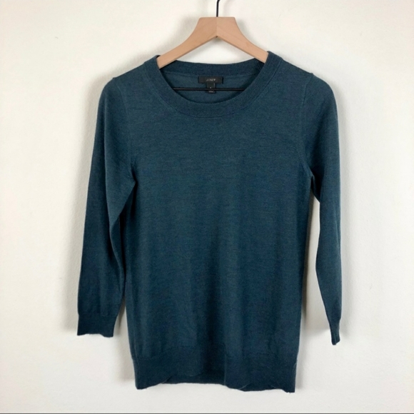 J. Crew teal sweater - Picture 2 of 10